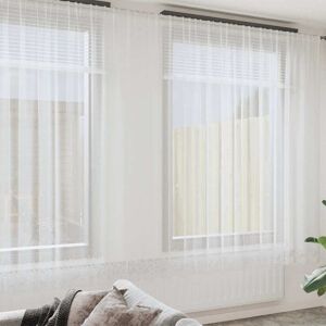 vidaXL Kantgordijn met gordijnen Wit 400x260cm Polyester Image