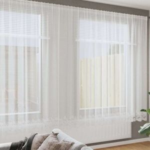 vidaXL Kantgordijn met gordijnen Wit 500x100cm Polyester Image