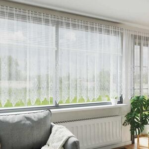 vidaXL Kantgordijn met gordijnen Wit 600x160cm Polyester Image