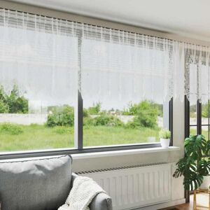 vidaXL Kantgordijn met gordijnen Wit 500x100cm Polyester Image