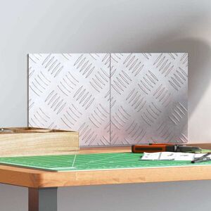 vidaXL Checker Plaat 2 pcs Zilver 20 x 20 cm Aluminium Image