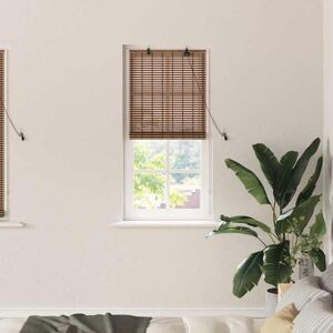 vidaXL Raamblind Geometrisch Bruin 60 x 160 cm Bamboe Image