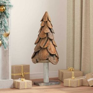 vidaXL Kerstboom met standaard Bruin 90 cm Massief teakhout Image