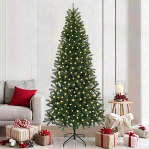 vidaXL Kunstkerstboom met 300 LED met standaard Groen 210 cm PE en PVC Image