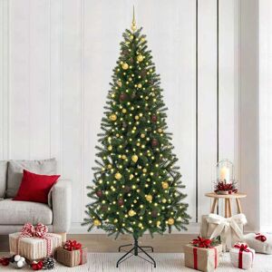 vidaXL Kunstkerstboom met 300 LED met standaard Groen 240 cm PE en PVC Image