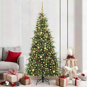 vidaXL Kunstmatige Inklapbare Kerstboom Groen 210 cm PE en PVC Image