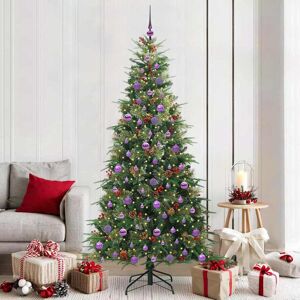 vidaXL Kunstmatige Inklapbare Kerstboom Groen 210 cm PE en PVC Image