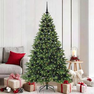 vidaXL Kunstkerstboom met 300 LED met standaard Groen 180 cm PE en PVC Image