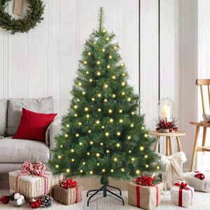 vidaXL Kunstkerstboom met 150 LED met standaard Groen 150 cm PE en PVC Image