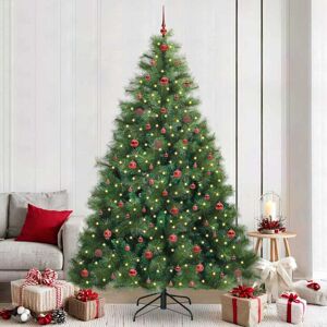 vidaXL Kunstkerstboom met 300 LED met standaard Groen 240 cm PE en PVC Image