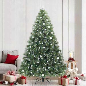 vidaXL Kunstkerstboom met 300 LED met standaard Groen 240 cm PE en PVC Image