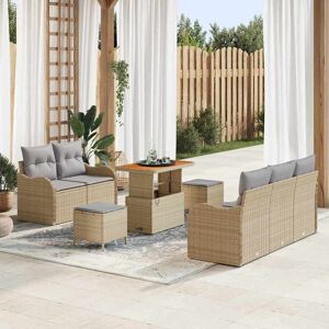 vidaXL Tuin Sofa Set 8 pcs Beige en Licht Grijs 90 x 55 x 71 cm Image
