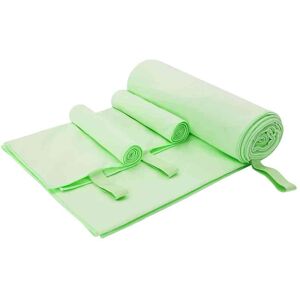 vidaXL Set van Sporthanddoeken 3 pcs Groen Polyester en Polyamide Image