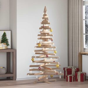 vidaXL Kerstbomen met standaard Naturel 180 cm Massief grenenhout Image