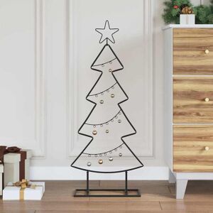 vidaXL Metalen kerstboom met standaard Zwart 90 cm Staal Image