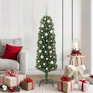 vidaXL Kunstkerstboom Groen 150 cm PVC en Staal en Kunststof Image