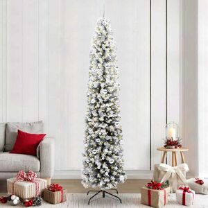 vidaXL Kunstkerstboom Groen 240 cm PVC en Staal en Kunststof Image