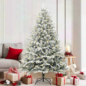 vidaXL Kunstmatig Voorverlicht Kerstboom Groen 180 cm PVC en PE Image