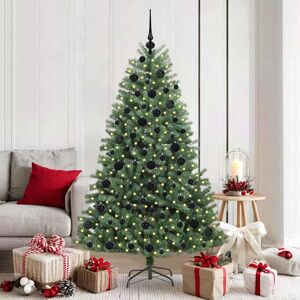 vidaXL Kunstmatige Inklapbare Kerstboom Groen 180 cm PVC en Metaal Image