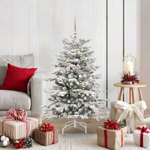 vidaXL Kunstmatige Inklapbare Kerstboom Wit 120 cm PE en PVC Image