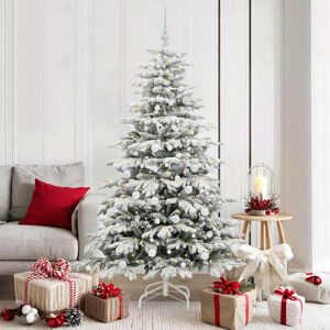 vidaXL Kunstmatige Inklapbare Kerstboom Wit 180 cm PE en PVC Image
