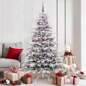 vidaXL Kunstmatige Inklapbare Kerstboom Wit 180 cm PE en PVC Image