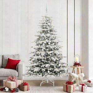 vidaXL Kunstmatige Inklapbare Kerstboom Wit 210 cm PE en PVC Image