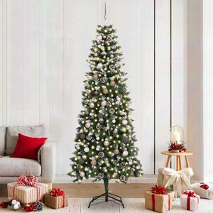 vidaXL Kunstkerstboom Groen 86 x 86 x 210 cm PVC en Plastic en Staal Image