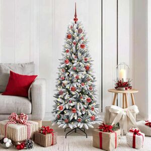 vidaXL Kunstkerstboom met 150 LED met standaard Wit 63 x 63 x 150 cm Image
