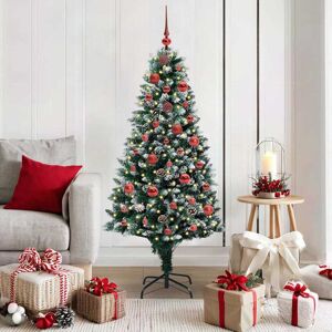 vidaXL Kunstkerstboom Groen 150 cm PVC en Staal en Kunststof Image