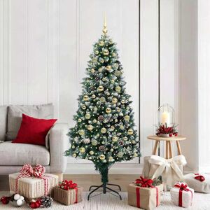 vidaXL Kunstkerstboom Groen 180 cm PVC en Staal en Kunststof Image