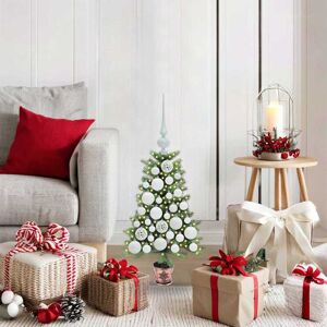 vidaXL Kerstboom met 150 LED met standaard Groen 65 cm PE Image