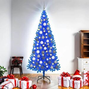 vidaXL Kerstboom met 300 LED met standaard Blauw 180 cm PVC Image