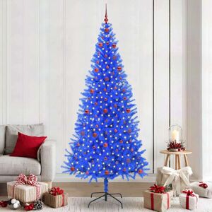vidaXL Kerstboom met 300 LED met standaard Blauw 240 cm PVC Image
