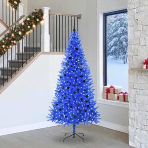 vidaXL Kerstboom met 300 LED met standaard Blauw 240 cm PVC Image