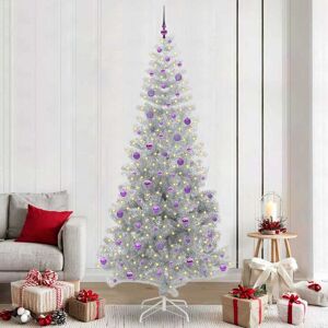 vidaXL Kerstboom met 300 LED met standaard Zilver 240 cm PET Image