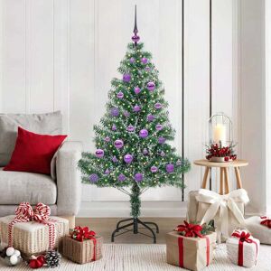 vidaXL Kunstmatige Kerstboom Sneeuw Gevlochten met LED Licht 150 cm Image