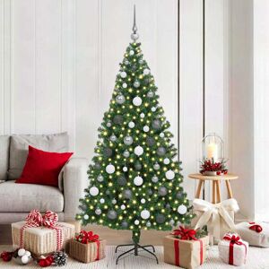 vidaXL Kunstkerstboom Groen 180 cm PVC en Staal en Kunststof Image