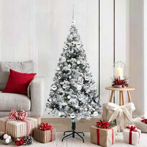 vidaXL Kunstkerstboom Groen 150 cm PVC en Staal en Kunststof Image