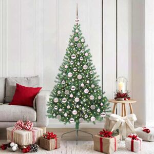 vidaXL Kunstmatig Voorverlicht Kerstboom met 300 LED Groen 180 cm PVC Image