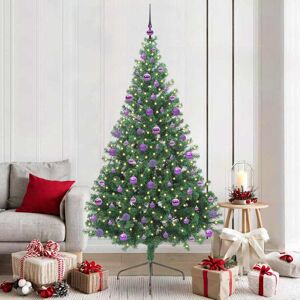 vidaXL Kunstmatig Voorverlicht Kerstboom met 300 LED Groen 210 cm PVC Image