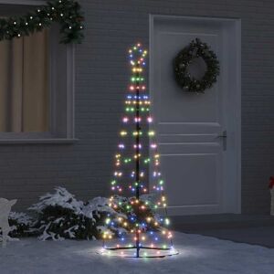 vidaXL LED Kerstboom met 390 LED met standaard Multikleur 250 cm IJzer Image