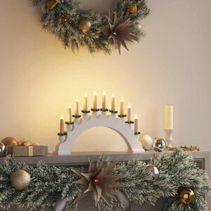 vidaXL Kerst Kaarsenboog met 10 LED Kaarsen Wit 47 x 5 x 29 cm Image