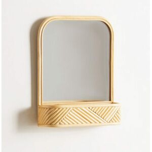 Groenovatie Bamboe Spiegel / Wandrek, Naturel, Handgemaakt, 37x48x13 cm Image