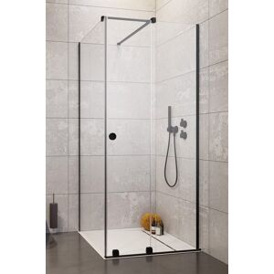 Radaway Furo Black KDJ RH kabina 90x80cm prawa szkło przejrzyste 10104442-54-01RU/10110460-01-01/10113080-01-01 Image