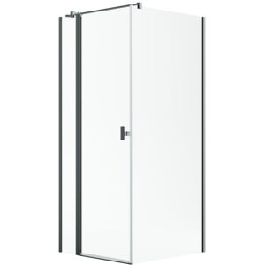 Radaway Nes Kdj II Brushed GunMetal kabina 80x80cm lewa szczotkowany grafit 10032080-92-01L/10039080-01-01 Image