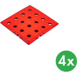 B2B Partner Płytka PCV najazd narożny GripTil, 4 szt., czerwony Image