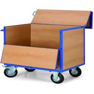 B2B Partner Wózek transportowy z drewnianymi ścianami i zamykaną pokrywką Image