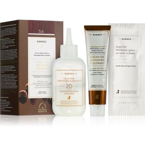 Korres Argan Oil trwała farba do włosów z olejkiem arganowym odcień 5.6 Red Light Brown 50 ml Image