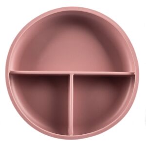 Zopa Silicone Divided Plate talerz dzielony z przyssawką Old Pink 1 szt. Image